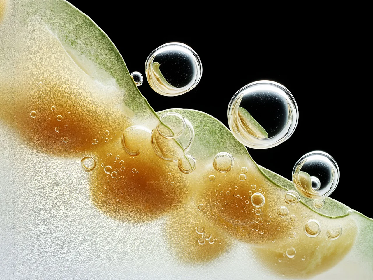 Abstract oil and water bubbles