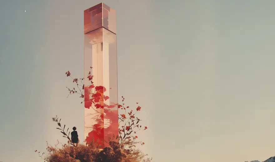 Motion and launch — tower with floral color fields